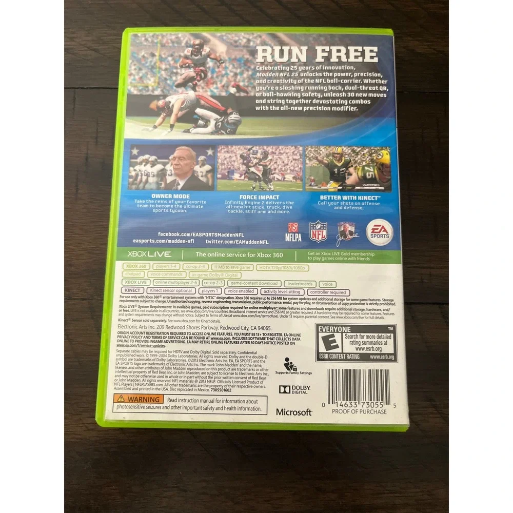 EA Sports Madden NFL 25 Xbox 360 Football Game Barry Sanders Anniversary Edition